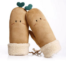 Feitong Winter Warm Hanging Neck Thicken Hot Warm Gloves Funny Printed  female mittens Guantes Mujer#3