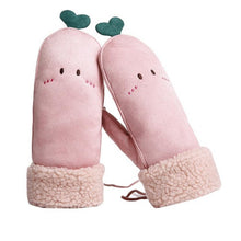 Feitong Winter Warm Hanging Neck Thicken Hot Warm Gloves Funny Printed  female mittens Guantes Mujer#3